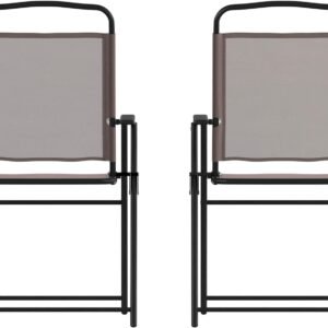 61m8xI6curL._AC_SL1500.jpg Flash Furniture Mystic Folding Patio Sling Chairs, Outdoor Textilene Lawn Chairs with Armrests, Set of 2, Navy