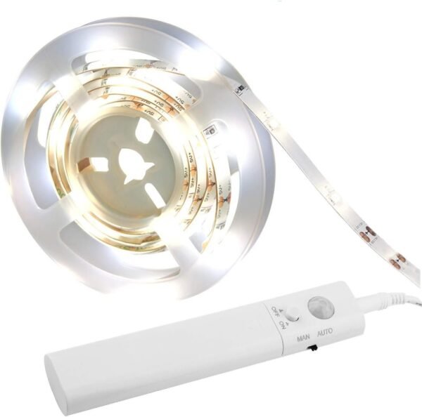 61mJpQXGYYL._AC_SL1500.jpg 9.8ft Under Cabinet Lighting Motion Sensor Activated Led Strip Closet Lights Battery Powered Basement Trunk Counter Bed Stair Light Auto On Off for Bedroom Kitchen Indoor Nature White 4000K