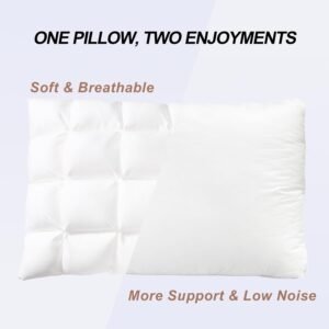 61nHTlkJW8L._AC_SL1500.jpg Soft Pillows Queen Size for Sleeping, Support Bed Pillows, Fluffy Down Alternative Pillow, Luxury Hotel Gel Pillows for Side Sleeping (White)