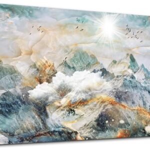 DZRWUBHS Canvas Wall Art For Living Room Modern Family Wall Decorations For Bedroom Office Wall Decor Foggy Forest Trees Landscape Wall Painting Prints Art Pictures Artwork Room Home Decor 3 Piece