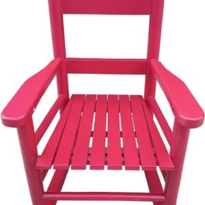 Kids Rocking Chair for Toddlers, Childs Rocker Chair, Wooden Rocking Lounge Chairs, Nursery Rocking Chairs, Outdoor Rocking Chair,Nursery Rocking Chairs for Girl Boy Indoor Outdoor (Light Pink)