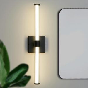 Gold Bathroom Vanity Light Fixtures Over Mirror 22 inch Modern LED Vanity Lights for Bathroom with Clear Glass Shade 4000K Bathroom Sconce 360° Bathroom Lighting(Gold 22 inch)