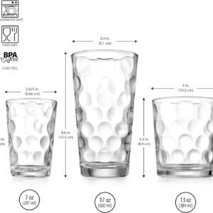 Home Essentials 12-Piece Galaxy Glassware Set, 17 oz