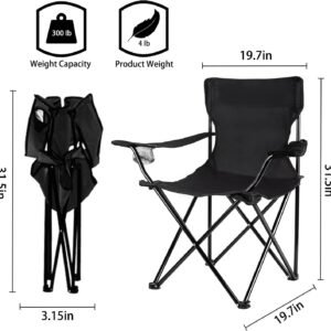 Portable Camping Chairs Enjoy The Outdoors with a Versatile Folding Chair, Sports Chair, Outdoor Chair & Lawn Chair, Black