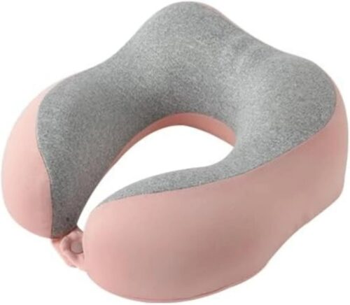 MINISO U-Shaped Neck Pillow Dual-Color Memory Foam Support Neck and Head, Suitable for Airplane, Trains, Self-Driving Cars, Pink