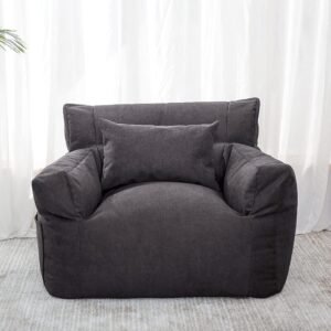 Lazy Sofa Bean Bag Double Small Sofa Dormitory Bedroom Balcony Leisure Recliner Velvet Cotton Bean Bag Jacket (no Padding),Yellow Single