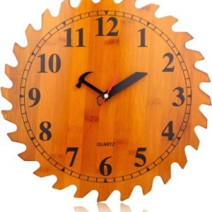 71-_5Ob-gVL._AC_SL1500.jpg 12 Inch Metal Wall Clock with Circular Saw Blade Dial, Handsaw and Hammer Pointer,Great Decor for Garage,Workshop and Man Cave