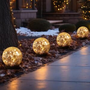 710f70ql0zL._AC_SL1500.jpg Solar Globe Lights Outdoor Waterproof-Solar Balls-Solar Garden Lights-Solar Orbs for Outside 2 Pack Cracked Glass Ball for Lawn Patio Yard Backyard Decorations