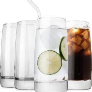 LUXU Drinking Glasses 19 oz, Thin Highball Glasses Set of 6,Clear Tall Glass Cups For Water, Juice, Beer, Drinks, and Cocktails and Mixed Drinks