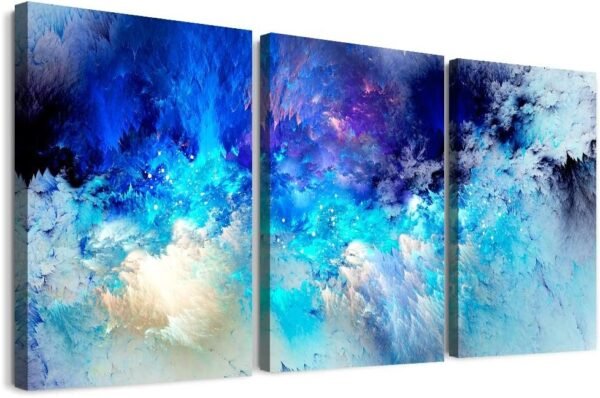 MHARTK66 Canvas Wall Art For Living Room Office Wall decor Abstract Geometry Mountain Wall Artworks Pictures for Bedroom 3 Panels bathroom Wall Paintings posters Home Decoration 12x16 inch 3 piece
