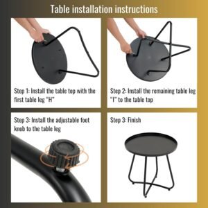 Outdoor Bistro Furniture, 3 Piece Patio Set, PE Rattan Wicker Chairs & Modern Round Table, Conversation Set for Porch, Backyard, Apartment, Balcony, Pool, Weather-Resistant