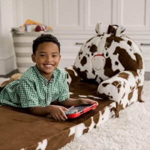 712ScNfjzWL._AC_SL1500.jpg Soft Landing Elite Premium Character Sofa Seat & Transformable Fold-Out Lounger with Carrying Handle – Leopard