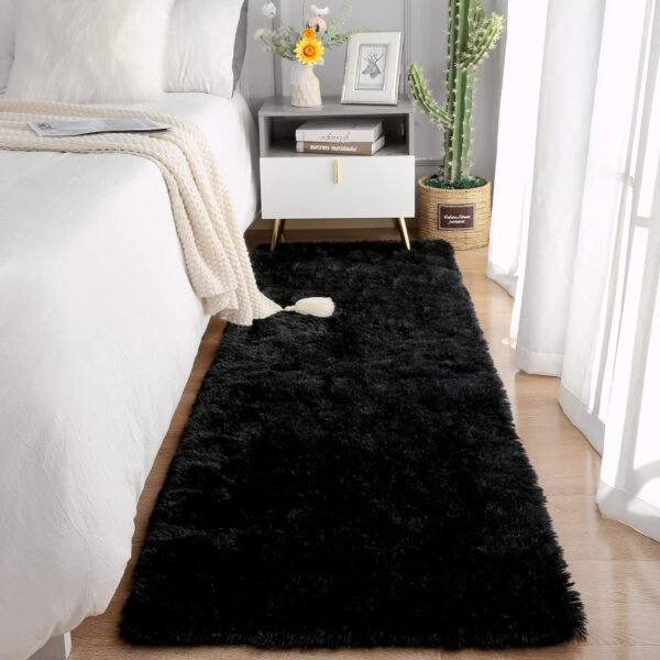 7130Miq5l7L._AC_SL1500.jpg Chicrug Soft Runner Rugs for Bedroom Living Room Plush Fluffy Rug 2x6 Feet, Shag Furry Area Rug Carpet Non Shedding for Nursery Children Kids Girls Room Home Decorative, Grey