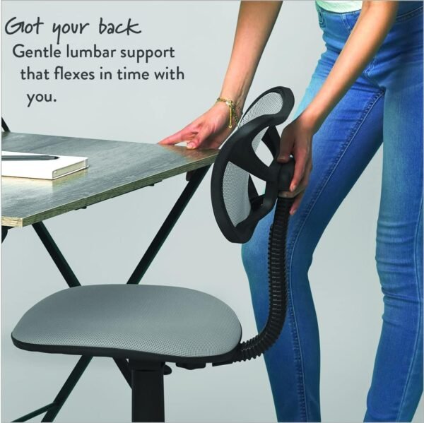 714CKcljmcL._AC_SL1346.jpg Swivel Mesh Desk Chair, Silver 21D x 21W x 33H in