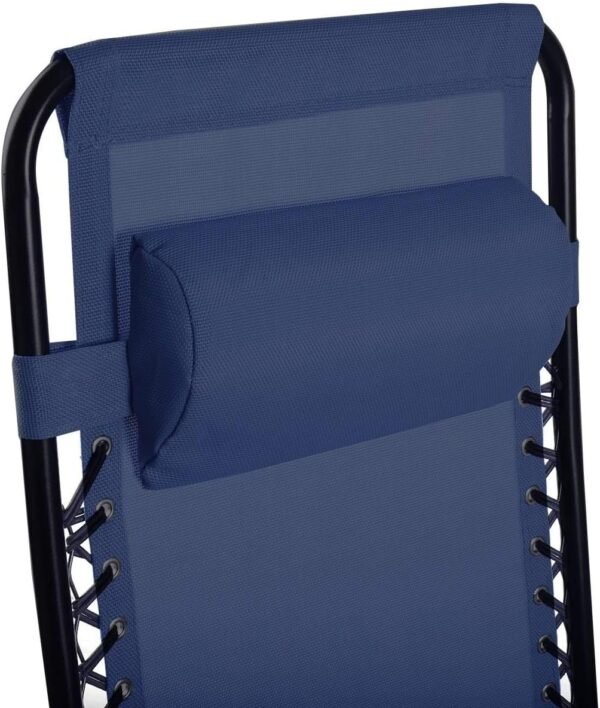 Folding Patio Lawn Beach Recliner Outdoor Zero Gravity Lounge Chair, 1 PC, Navy