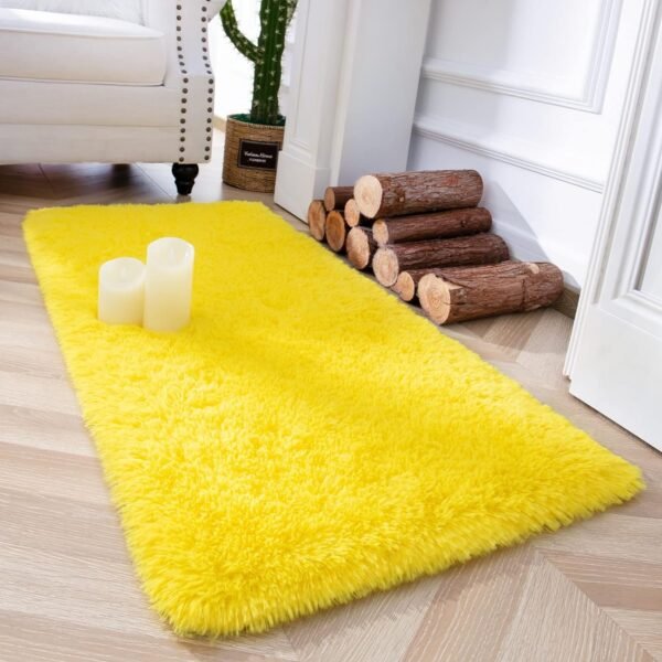 7188EY7PHbL._AC_SL1500.jpg Chicrug Soft Runner Rugs for Bedroom Living Room Plush Fluffy Rug 2x6 Feet, Shag Furry Area Rug Carpet Non Shedding for Nursery Children Kids Girls Room Home Decorative, Grey