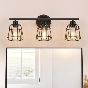 6-Lights Semi Flush Mount Ceiling Light, Matte Black Close to Ceiling Lighting with E26 Base, Modern Sputnik Light Fixtures for Kitchen Dining Room Bedroom Living Room