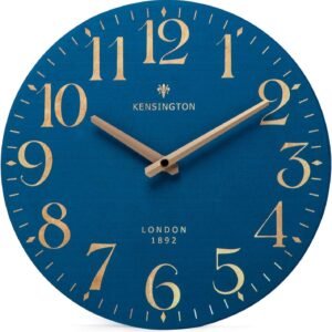 HOME Farmhouse Black Wall Clock - 12 Inch Quartz Battery Operated Vintage Wooden Decorative Silent Analog Clock for Kitchen, Living Room, Bedroom, Office