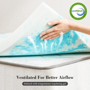 71CA4qD-uNL._AC_SL1500.jpg OLIXIS Mattress Topper Full Memory Foam, 3 Inch Thick Gel Infused Bed Toppers for Full Size Bed, Soft Mattress Pads for Sleeper Sofa, RV, Camper, Blue