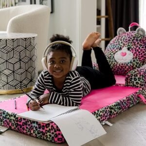 71CGbf-b5zL._AC_SL1500.jpg Soft Landing Elite Premium Character Sofa Seat & Transformable Fold-Out Lounger with Carrying Handle – Leopard