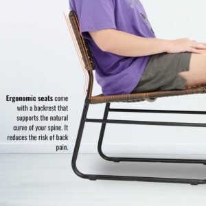 Outdoor Bistro Furniture, 3 Piece Patio Set, PE Rattan Wicker Chairs & Modern Round Table, Conversation Set for Porch, Backyard, Apartment, Balcony, Pool, Weather-Resistant