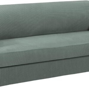 H.VERSAILTEX High Stretch Jacquard 2 Pieces Sofa Cover Couch Cover Furniture Sofa Slip Covers for Living Room, Polyester Spandex Jacquard Fabric Suit for T Cushion/Box Cushion (Sofa 72"-88", Navy)