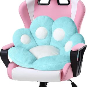Ditucu Cat Paw Cushion Kawaii Chair Cushions 27.5 x 23.6 inch Cute Stuff Seat Pad Comfy Lazy Sofa Office Floor Pillow for Gaming Chairs Room Decor White