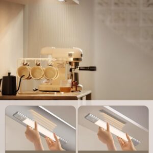 Motion Sensor Cabinet Light,48LED Detachable Battery Powered Operated Dimmable Closet Lights, Rechargeable Wireless Under Counter Lighting,Night Light for Stairway,Kitchen,Wardrobe,Cupboard
