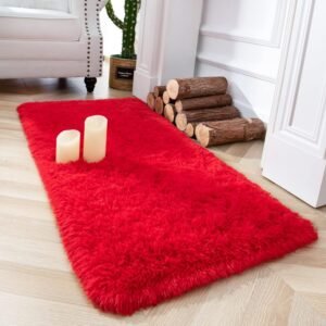 71KaonGyO9L._AC_SL1500.jpg Chicrug Soft Runner Rugs for Bedroom Living Room Plush Fluffy Rug 2x6 Feet, Shag Furry Area Rug Carpet Non Shedding for Nursery Children Kids Girls Room Home Decorative, Grey