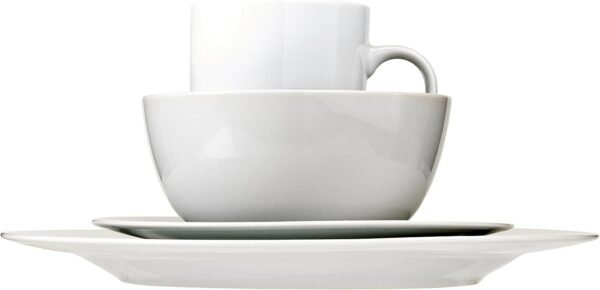 71KctjJeIXL._AC_SL1500.jpg Basics 16-Piece Porcelain Kitchen Dinnerware Set with Plates, Bowls and Mugs, Service for 4 - White