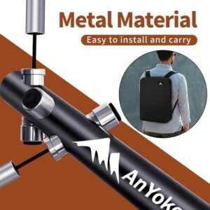 Camping Chair, Compact Backpacking Chair, Portable Folding Chair, Beach Chair with Side Pocket and headrest, Lightweight Hiking Chair 166ZZ-A （Black）