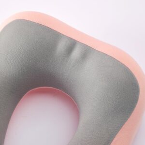 MINISO U-Shaped Neck Pillow Dual-Color Memory Foam Support Neck and Head, Suitable for Airplane, Trains, Self-Driving Cars, Pink