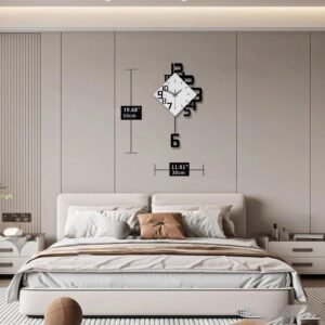 71PhROuTxzL._AC_SL1500.jpg Decorative Wall Clock for Living Room Decor Large Modern Wall Clocks with Pendulum Battery Operated for Bedroom Office Kitchen Home Black Wood Silent Wall Clock Non Ticking 11.8 * 19.7"