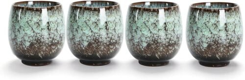 71Rik-PzkYS._AC_SL1500.jpg Jianzhan Ceramic Teacup, Kung Fu Tea Set, Coffee cup,Yerba Mate Set - Ceramic Mate CupSet of 4 (green)