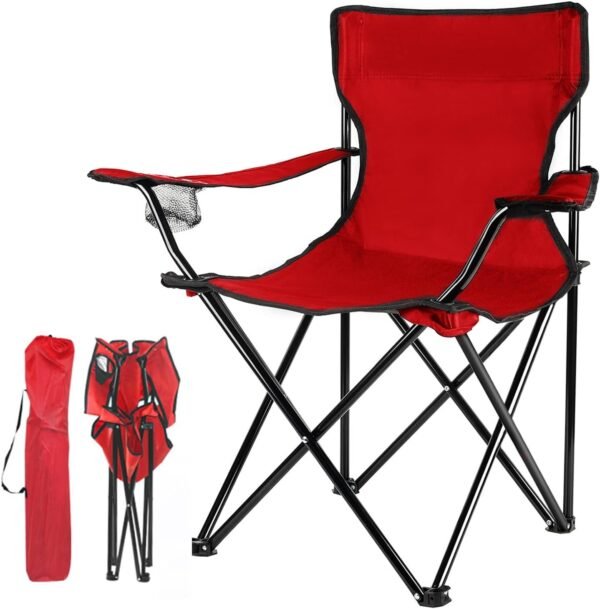 Portable Camping Chairs Enjoy The Outdoors with a Versatile Folding Chair, Sports Chair, Outdoor Chair & Lawn Chair, Black