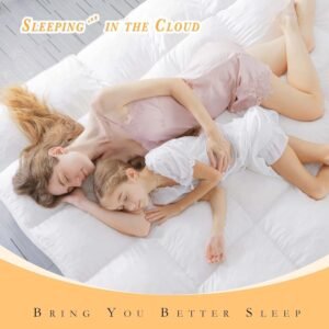 WhatsBedding 3 Inch Memory Foam Mattress Topper Full Size for Pressure Relief, Premium Fluffy & Soft Shredded Memory Foam Filled Pillow Top, Anti-Slip Bottom, 4 Anchor Elastic Bands, 54x75