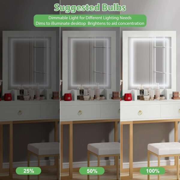 71Vt_5I6QqL._AC_SL1500.jpg Lamomo LED Vanity Mirror Lights, Hollywood Waterproof Makeup Light for Bathroom, 6.56FT/2M 6000K Dimmable 12V Strip Lights Mirror Lighting for Makeup Vanity Table (Mirror Not Included)