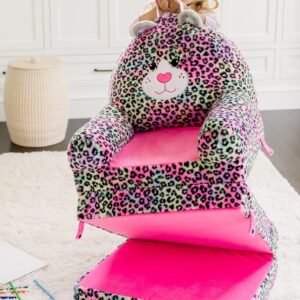 71W0sAKrltL._AC_SL1500.jpg Soft Landing Elite Premium Character Sofa Seat & Transformable Fold-Out Lounger with Carrying Handle – Leopard