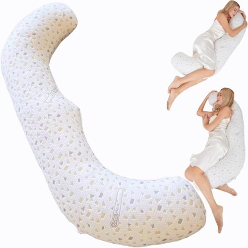 Full Body Pillow for Side Sleeper,60"*22"*11" Swan Body Pillow with Skin-Friendly Pillowcase,Ergonomic Pregnancy Body Pillow for Head,Belly,Back,Legs and HIPS Relief