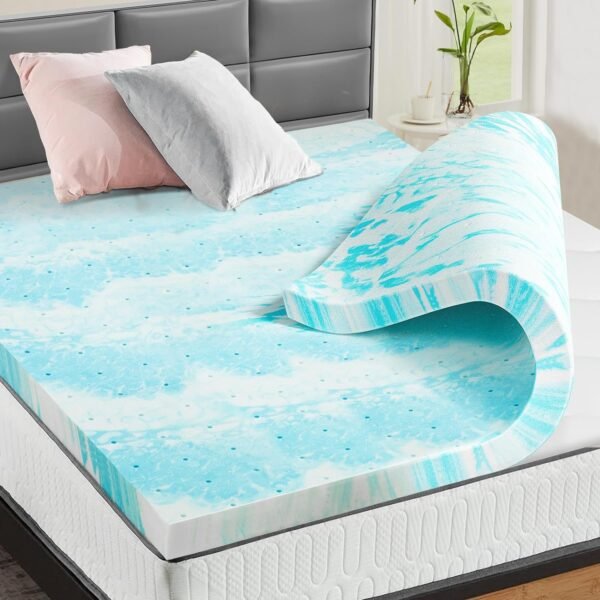 71Ym4Moox3L._AC_SL1500.jpg OLIXIS Mattress Topper Full Memory Foam, 3 Inch Thick Gel Infused Bed Toppers for Full Size Bed, Soft Mattress Pads for Sleeper Sofa, RV, Camper, Blue