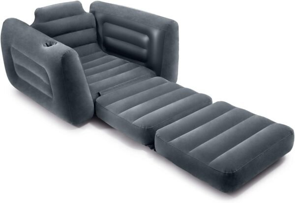 Intex 66551EP Inflatable Pull-Out Sofa Chair Sleeper That Works as a Air Bed Mattress, Twin Sized