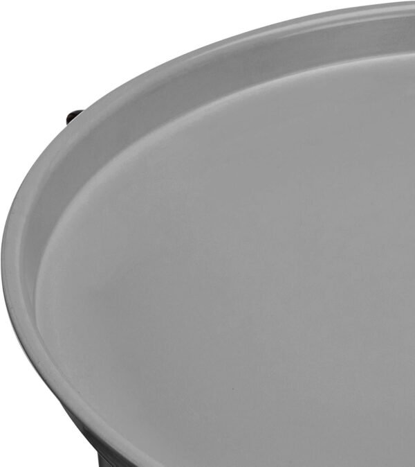 71ahKUx61eL._AC_SL1500.jpg Amazon Basics Round Storage End Table, Side Table with Cloth Basket, Charcoal/Heather Gray, 17.7 x 17.7 x 18.9 in