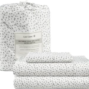 LANE LINEN Queen Sheet Set, 4 Pc Queen Size Sheets Set, 450 Thread Count 100% Cotton Sheets, Cooling Sheets Queen Size, Soft and Breathable Bed Sheets Queen, Deep Pocket Queen Sheets - Ivory