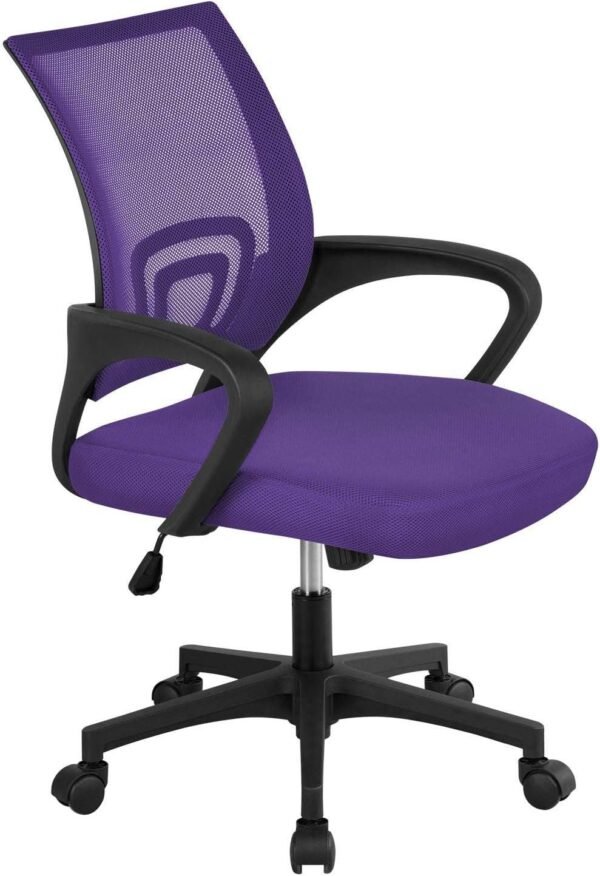 71f3wt7qwFL._AC_SL1500.jpg Yaheetech Office Computer Desk Chair Swivel Rolling, Cute Task Chair Ergonomic Conference Room, Mesh Work Study Chair Basic Comfy Desktop Chair with Wheels Arms, Blue