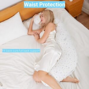 Full Body Pillow for Side Sleeper,60"*22"*11" Swan Body Pillow with Skin-Friendly Pillowcase,Ergonomic Pregnancy Body Pillow for Head,Belly,Back,Legs and HIPS Relief