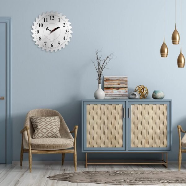 71h4h3qkF6L._AC_SL1500.jpg 12 Inch Metal Wall Clock with Circular Saw Blade Dial, Handsaw and Hammer Pointer,Great Decor for Garage,Workshop and Man Cave