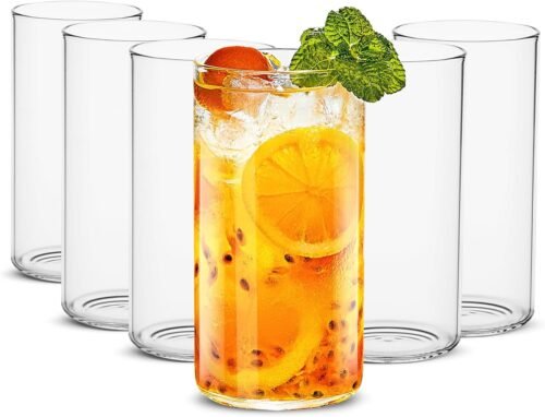 71h8KcSW8dL._AC_SL1500.jpg LUXU Drinking Glasses 19 oz, Thin Highball Glasses Set of 6,Clear Tall Glass Cups For Water, Juice, Beer, Drinks, and Cocktails and Mixed Drinks