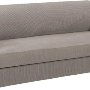 H.VERSAILTEX High Stretch Jacquard 2 Pieces Sofa Cover Couch Cover Furniture Sofa Slip Covers for Living Room, Polyester Spandex Jacquard Fabric Suit for T Cushion/Box Cushion (Sofa 72"-88", Navy)