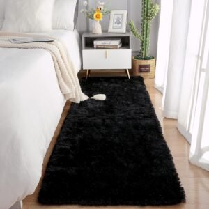 71jJ5-_b_zL._AC_SL1500.jpg Chicrug Soft Runner Rugs for Bedroom Living Room Plush Fluffy Rug 2x6 Feet, Shag Furry Area Rug Carpet Non Shedding for Nursery Children Kids Girls Room Home Decorative, Grey