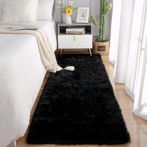 71jJ5-_b_zL._AC_SL1500.jpg Chicrug Soft Runner Rugs for Bedroom Living Room Plush Fluffy Rug 2x6 Feet, Shag Furry Area Rug Carpet Non Shedding for Nursery Children Kids Girls Room Home Decorative, Grey
